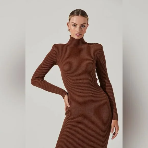 ASTR the Label Long Sleeve Turtleneck Sweater Dress - Picture 3 of 11